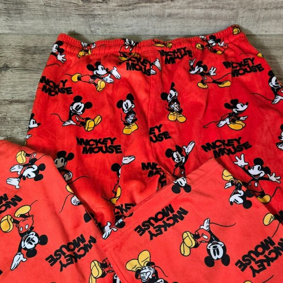 Mickey Mouse Red Super Soft Lounge Pants Size M Elastic Waist Drawstring POCKETS - Picture 5 of 13